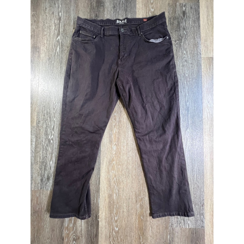 Red Ale Alesbury Relaxed Fit Pants Mens 40x32 Brown Cotton Stretch Trousers